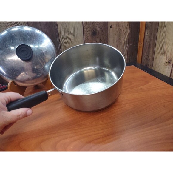 Vintage Revere Ware Sauce Pan Pot 2 QT Copper Bottom USA W/Lid - Picture 4 of 7